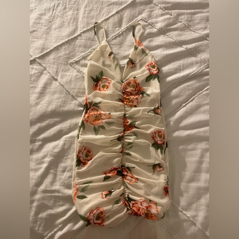 Floral Mini Dress (Low Back)